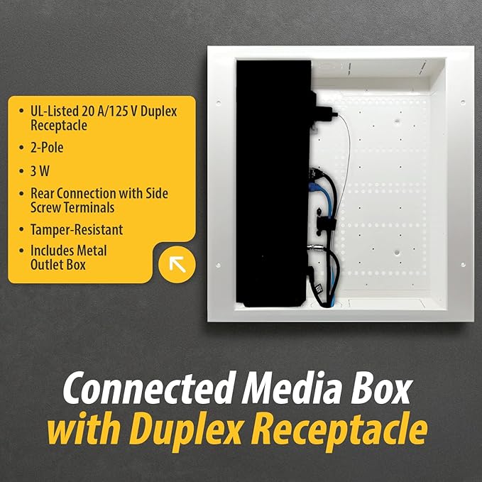 DATA COMM Electronics 45-8031-1C Recessed Media Box Outlet