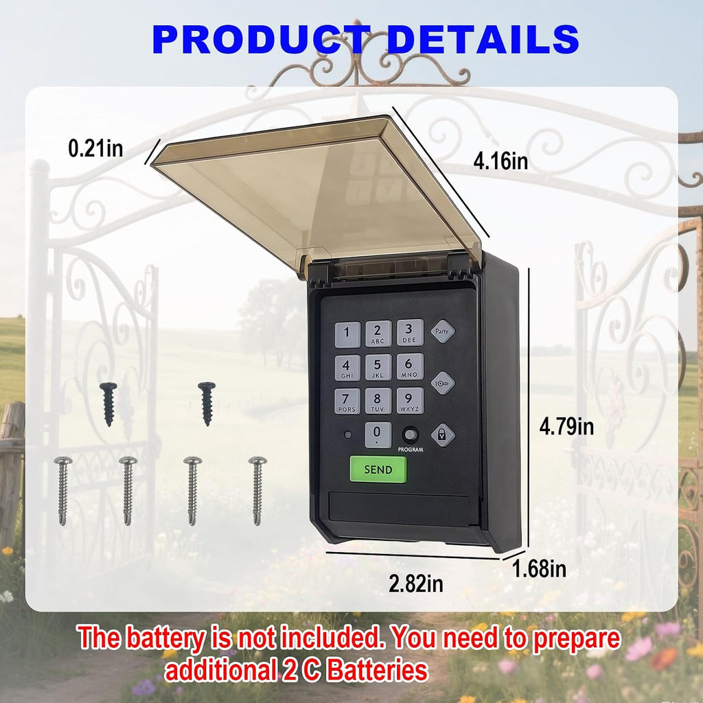 gh ost gate opener keypad axwk wireless waterproof shown in use
