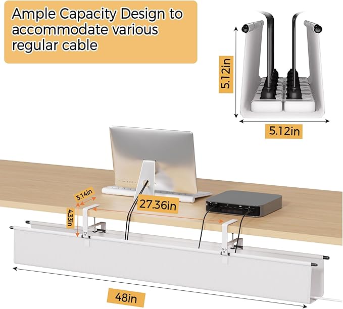 Under Desk Cable Management Tray