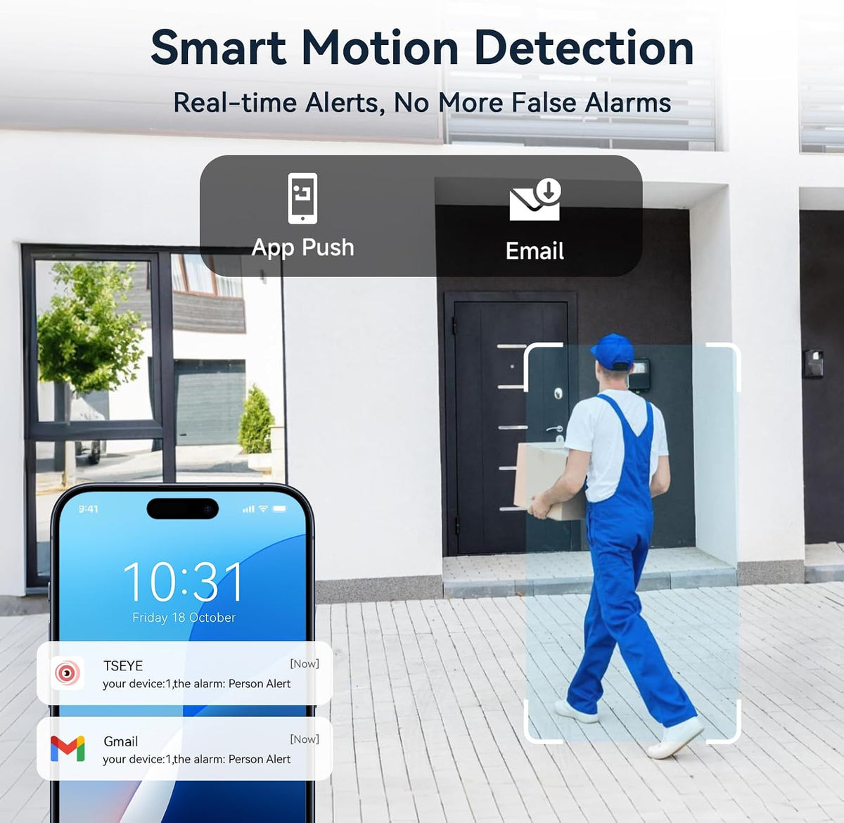 wired security camera system outdoor, 4x 1080p cctv, close-up detail