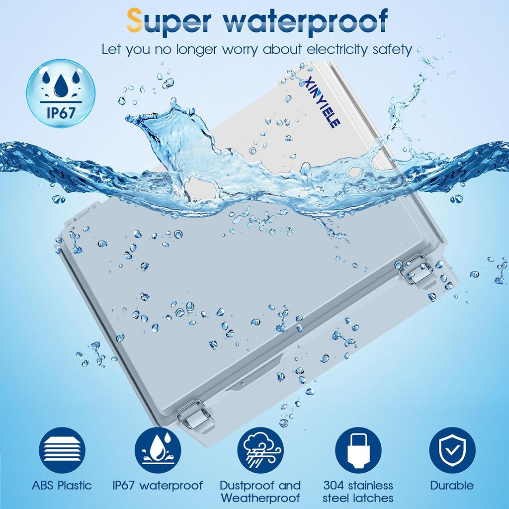 waterproof outdoor project abs plastic junction box ip67 shown in use