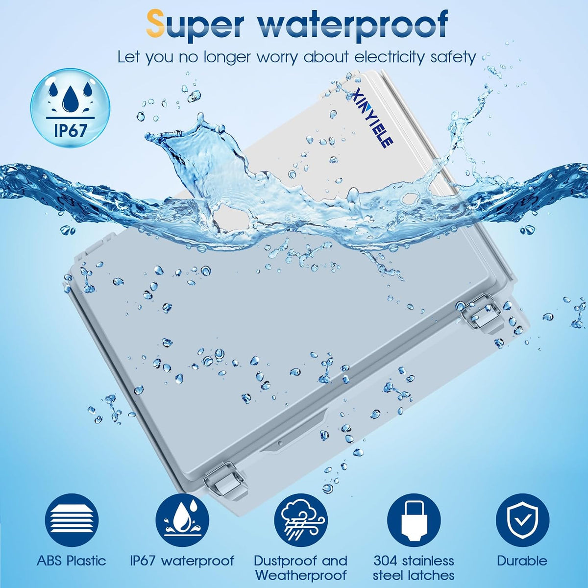waterproof outdoor project abs plastic junction box ip67 shown in use