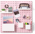 VUSIGN Peg Board Combination Kit 22"x22" Pegboards, Pink