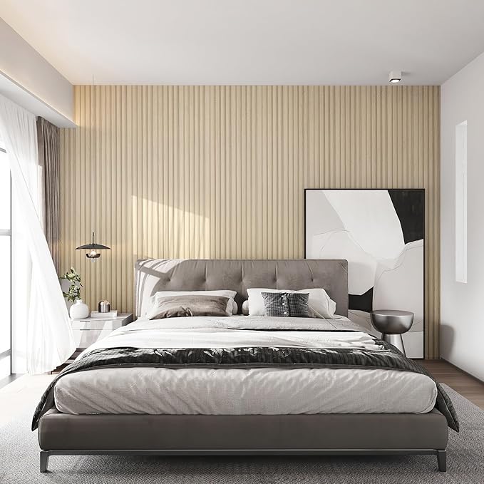 Art3d Slat Wall Panels, WPC Soundproof 3D Wall Paneling (8-Pack)