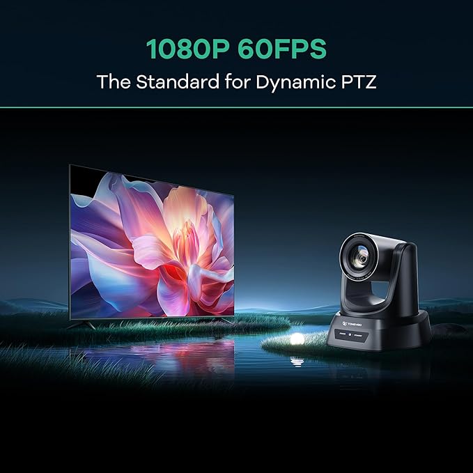 TONGVEO PTZ Camera AI Auto Tracking 12X Optical Zoom Conference Room Camera