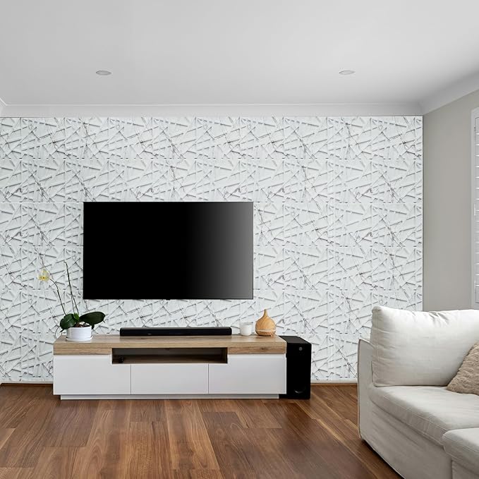 LEVOWAY 33 Pack 3D Wall Panels for Interior Wall Decor, Gaming Room, TV