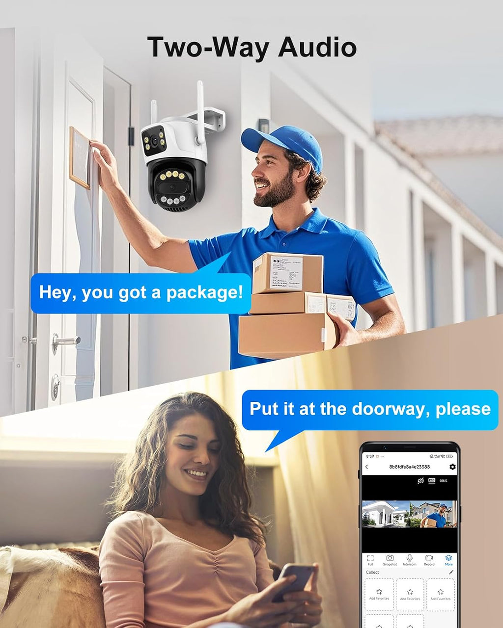 6mp dual lens 2.4ghz wifi security camera outdoor, package contents