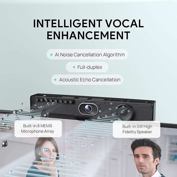 Yealink UVC34 4K Conference Room Camera System 10 Microphone 8 MP All-in-One