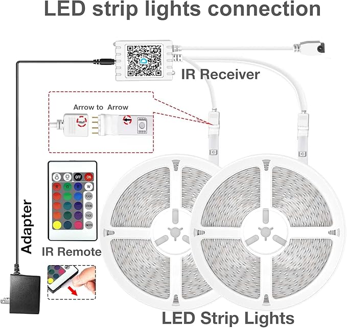 DAYBETTER LED Strip Lights 400ft, Color Changing Lights Strip (4 Rolls)