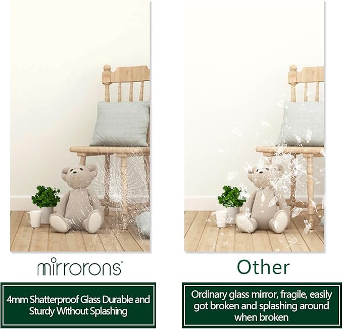 Mirrorons Large Mirror 60" x 28", Modern Rectangle Bathroom Mirror
