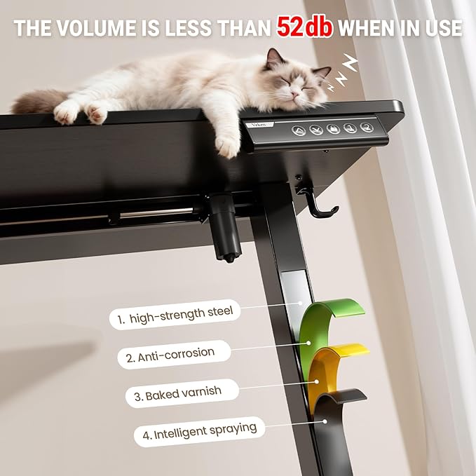 Veken 47.2" Standing Desk, Adjustable Height Office Desk