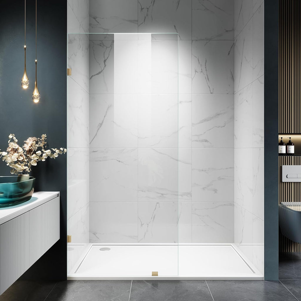 Shower Glass Panel, Frameless Walk in Shower Door