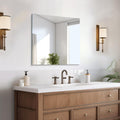 CILIBER Frameless Mirror, 24x24 inch Square Bathroom Mirrors