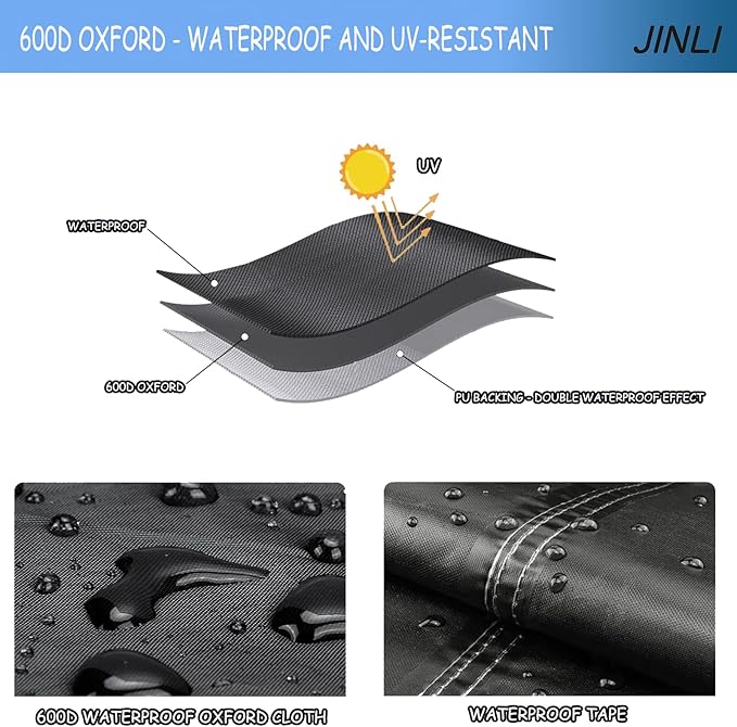 JINLI 70-75 inch outdoor TV trolley cover, courtyard TV cover, Oxford fabric