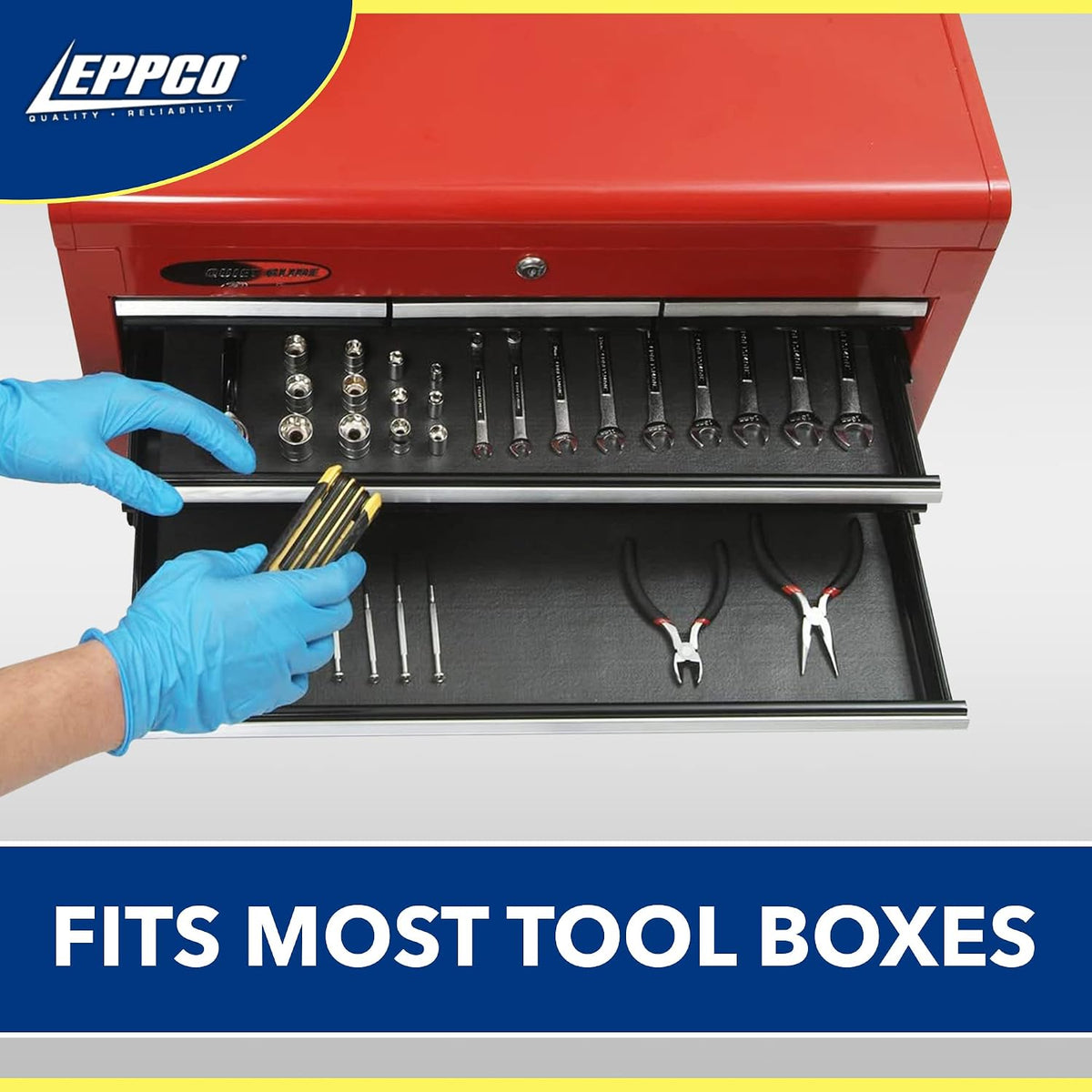 eppco enterprises 1864 24" x 30' tool box, close-up detail