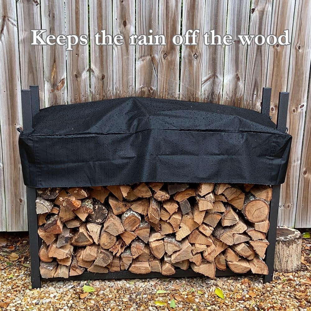 firewood rack top cover waterproof replacement for 5 showing dimensions