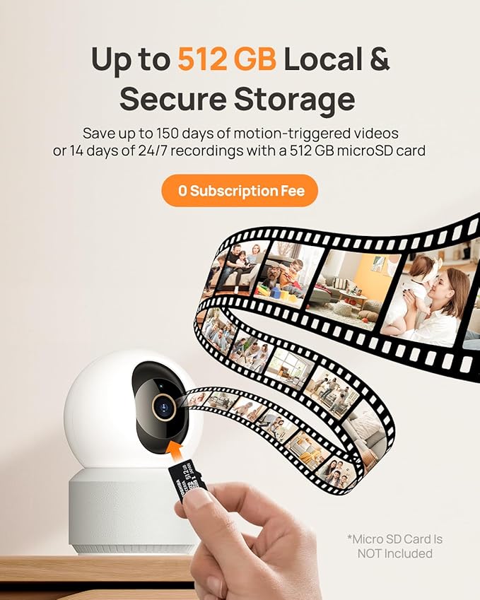 Anona 4K UHD Indoor Camera, Pet/Dog/Baby Security Camera (4 Pack)