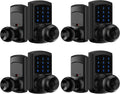 Keyless Entry Door Lock Keypad Smart Knob Electronic Digital Code 4 Pack
