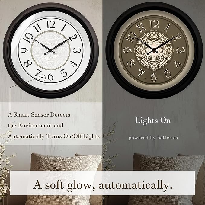 FOUNTAIN DESIGNS Galaxy 18 Inch Luminous Atomic Wall Clock
