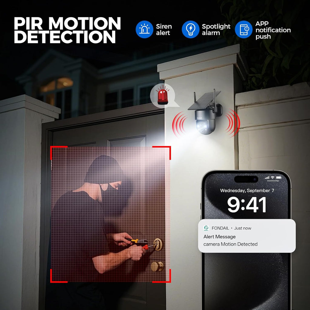 litymol 2k 2.4g wifi security cameras wireless outdoor showing dimensions
