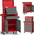 AIRAJ Tool Chest 7-Drawers, 40'' H Rolling Tool Chest with Wheels, Red
