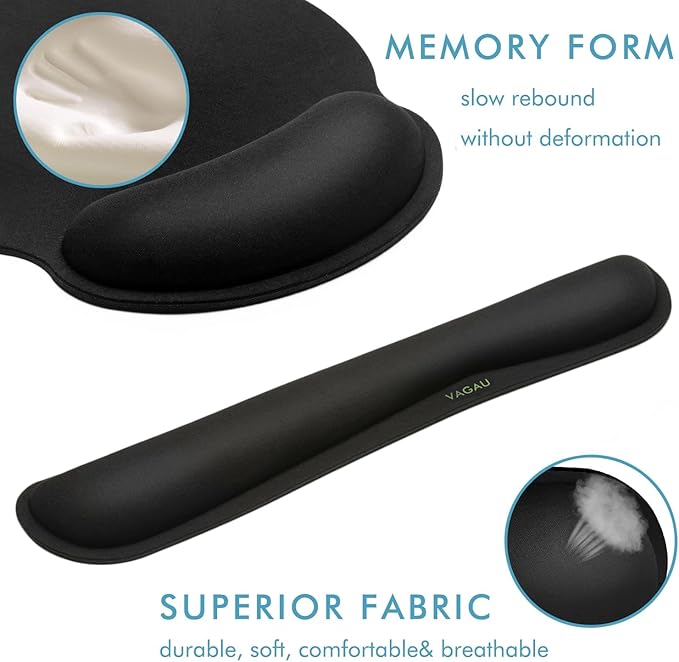 Ergonomic Mouse Pad with Wrist Rest Premium Memory Foam Keyboard and Mouse
