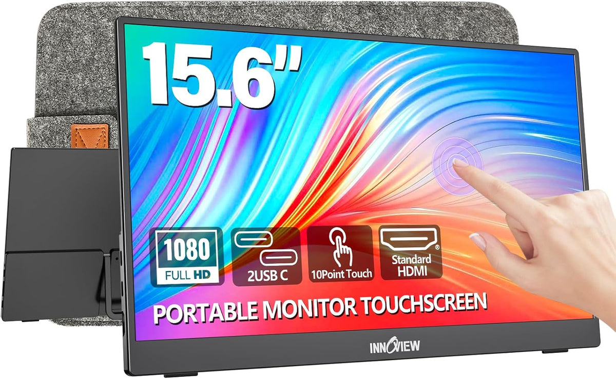 InnoView Portable Monitor Touchscreen 15.6" 1080P 10-Point Touch Screen Monitor