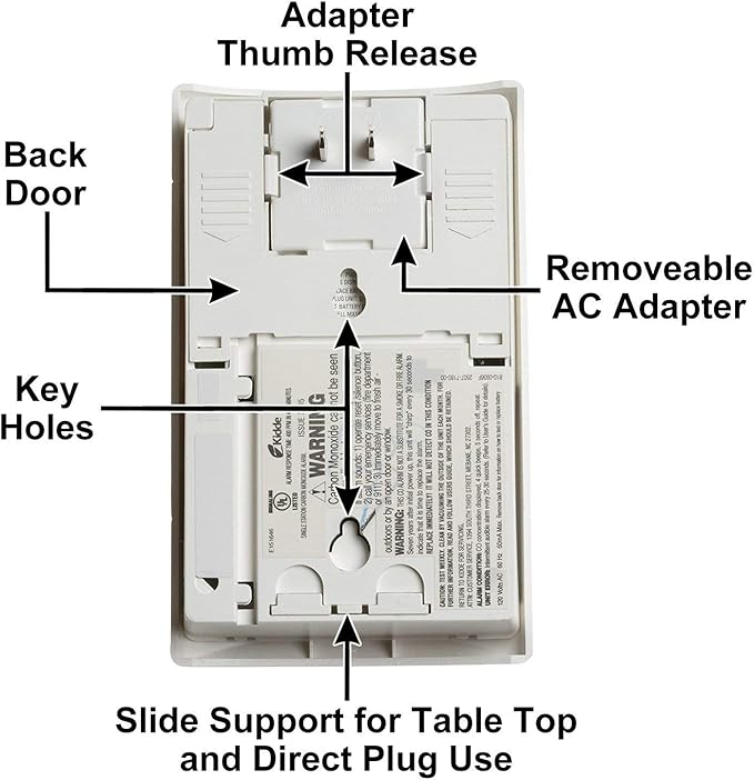 Kidde Carbon Monoxide Detector, Plug In Wall