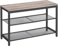 HOOBRO Shoe Bench, 3-Tier Shoe Rack,Industrial Shoe Organizer Storage Bench