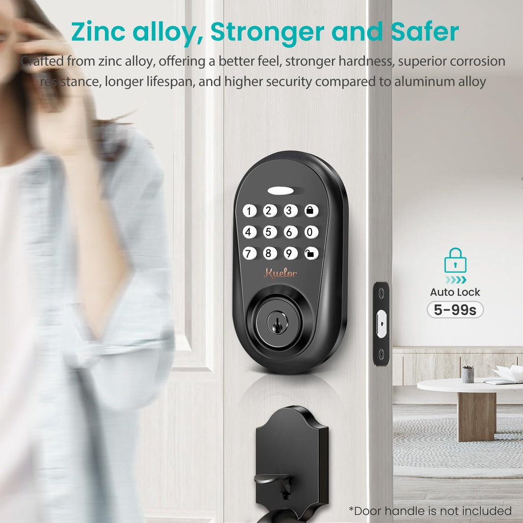 keyless entry door lock with keypad – smart, close-up detail