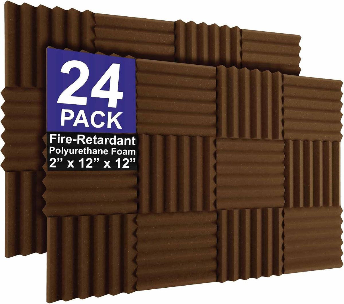 Foam Factory Inc 24 Pack Color Acoustic Foam Panel Studio Soundproofing Wedge