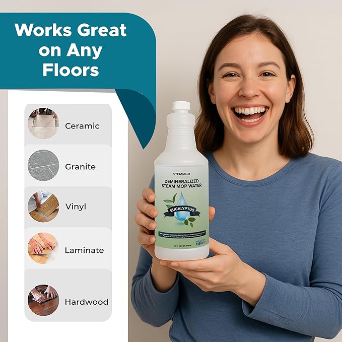 Steam & Go Demineralized Water Cleaning Solution (Pack of 6)