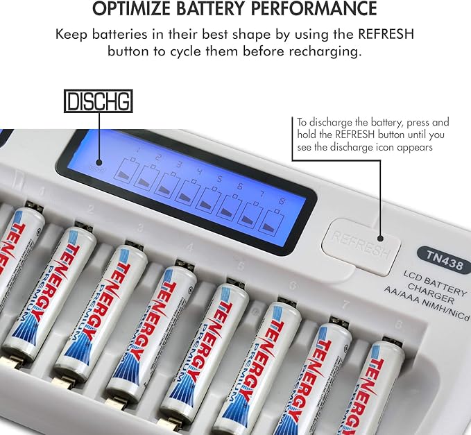 Tenergy TN438 16-Slot Smart Battery Charger