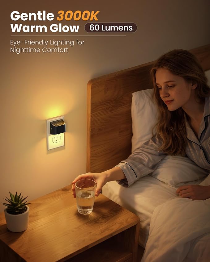 NIORSUN Night Lights Plug Into Wall, Auto Brightness Sensor Night Light (8 Pack)