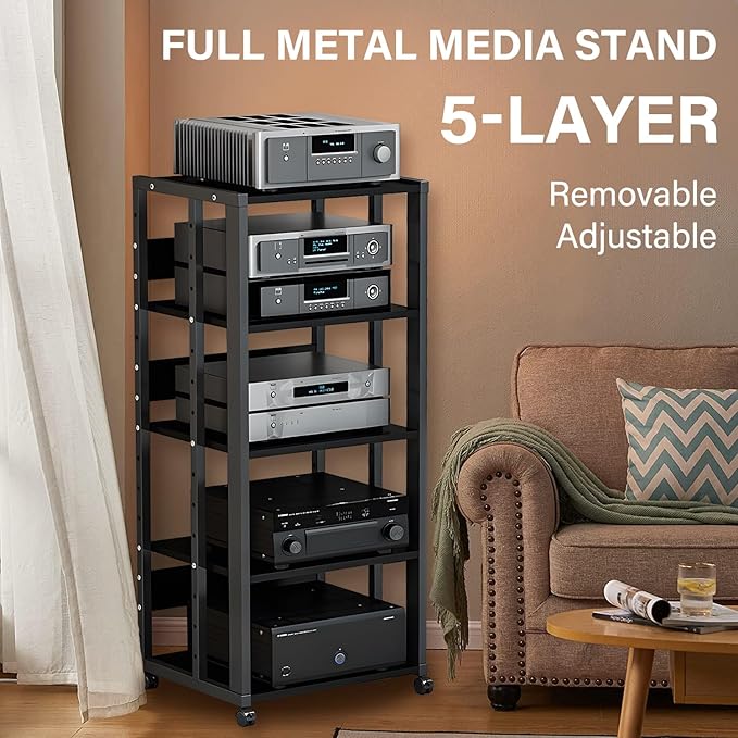 jvsufuik 5-Tier AV Media Stand