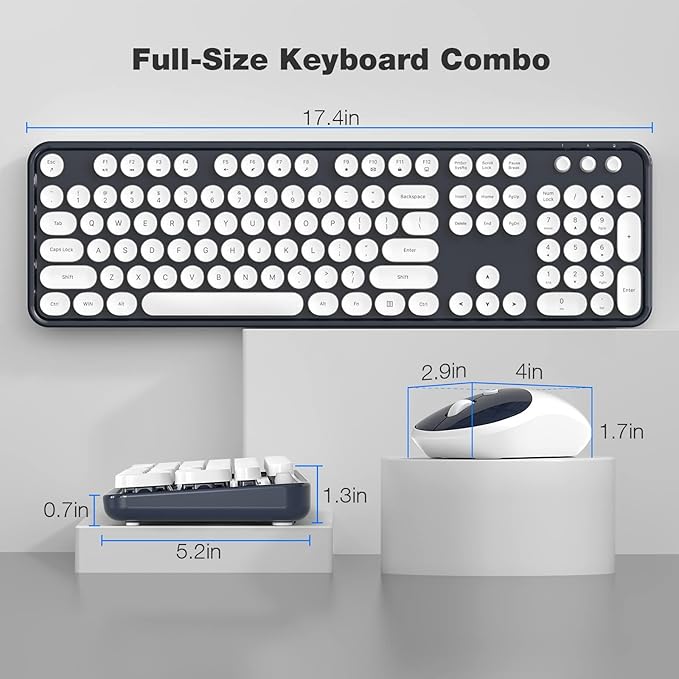 MOFII Wireless Keyboard and Mouse Combo, Computer Full Size 2.4G Plug and Play