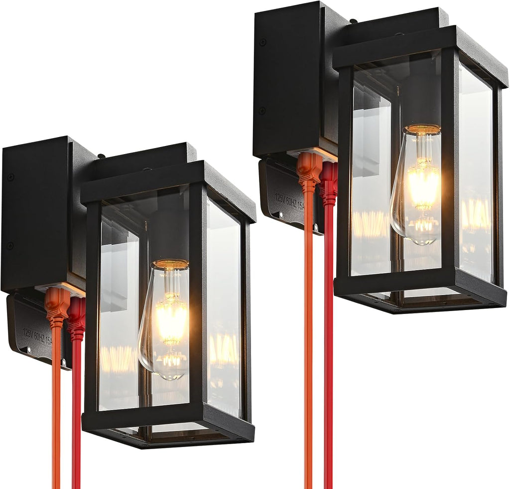 JOKAONOTL Dusk to Dawn Porch Lights (2 PC)