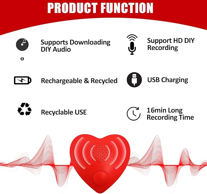 Voice Recorder, XLW 16min USB Downloadable, Recordable Sound Chips Module
