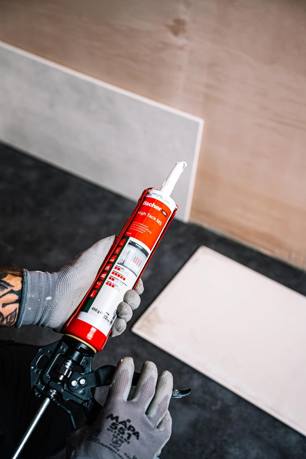 fischer Dispenser KPM 2 Plus 10 oz (310 ml) Drip-Free Hand Caulking Gun for Silicone Sealants 18:1 Ratio - 1 Unit
