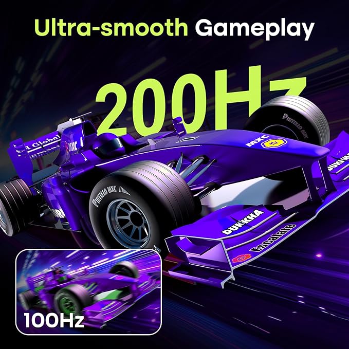 Amzfast 27 Inch Gaming Monitor 200Hz WQHD 2k 2560 x 1440p Monitor, Built-in