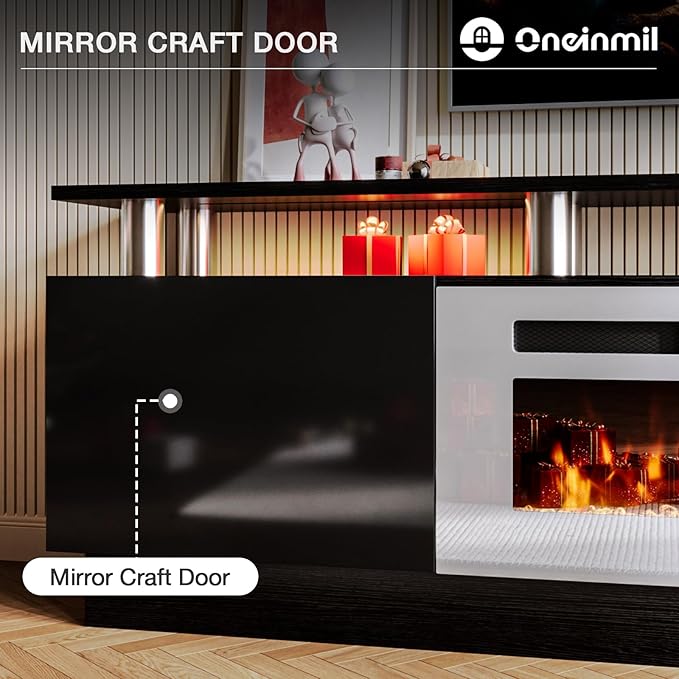 oneinmil Fireplace TV Stand