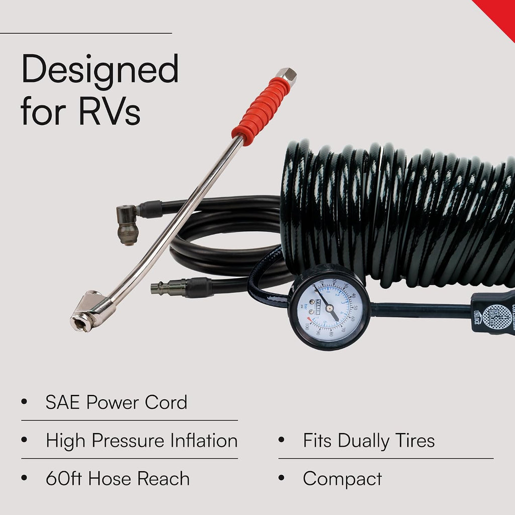 VIAIR 400P-RV EF 12V Portable Air Compressor Kit, 150 PSI for RV Tires