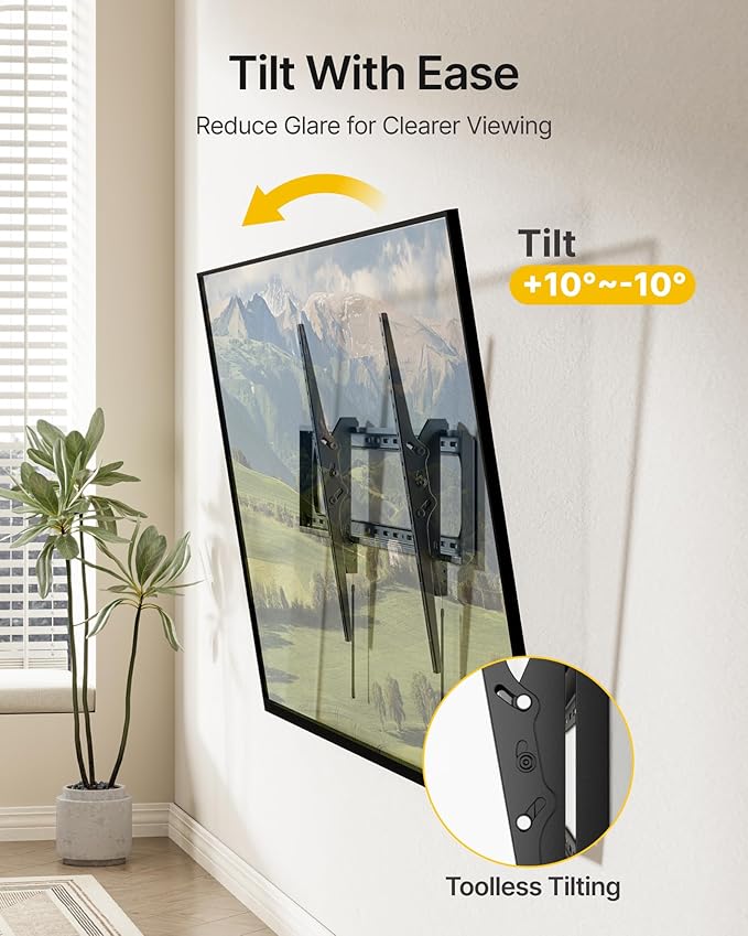 monTEK Heavy Duty Tilting TV Wall Mount