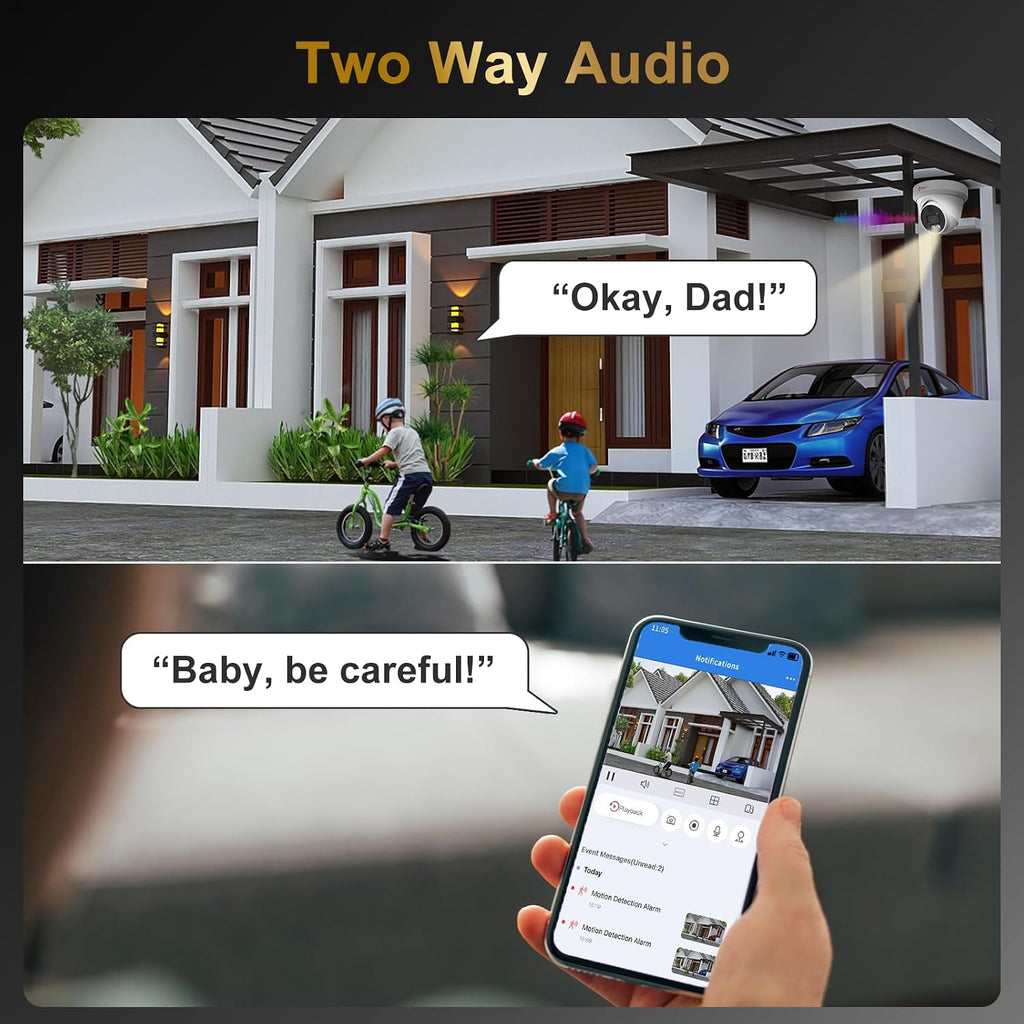 anpviz ultrahd 4k 8mp ip turret poe camera shown in use