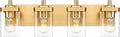 METWET Bathroom Light Fixtures, 4-Light Modern Wall Sconces