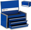 P.I.T. Mini Tool Box,3 Drawers Small Metal Toolbox for Tools Storage,Blue