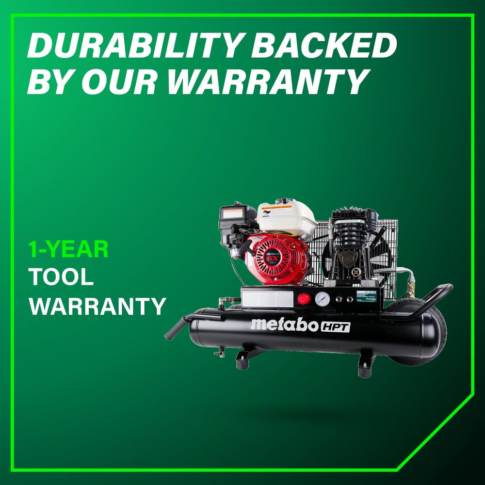 Metabo HPT Gas Powered Wheeled Air Compressor, 8 Gallon, EC2510E