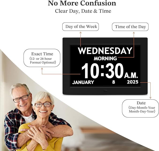 10.1'' Digital Clock, 1280*800p HD Extra Large Display, Digital Clock