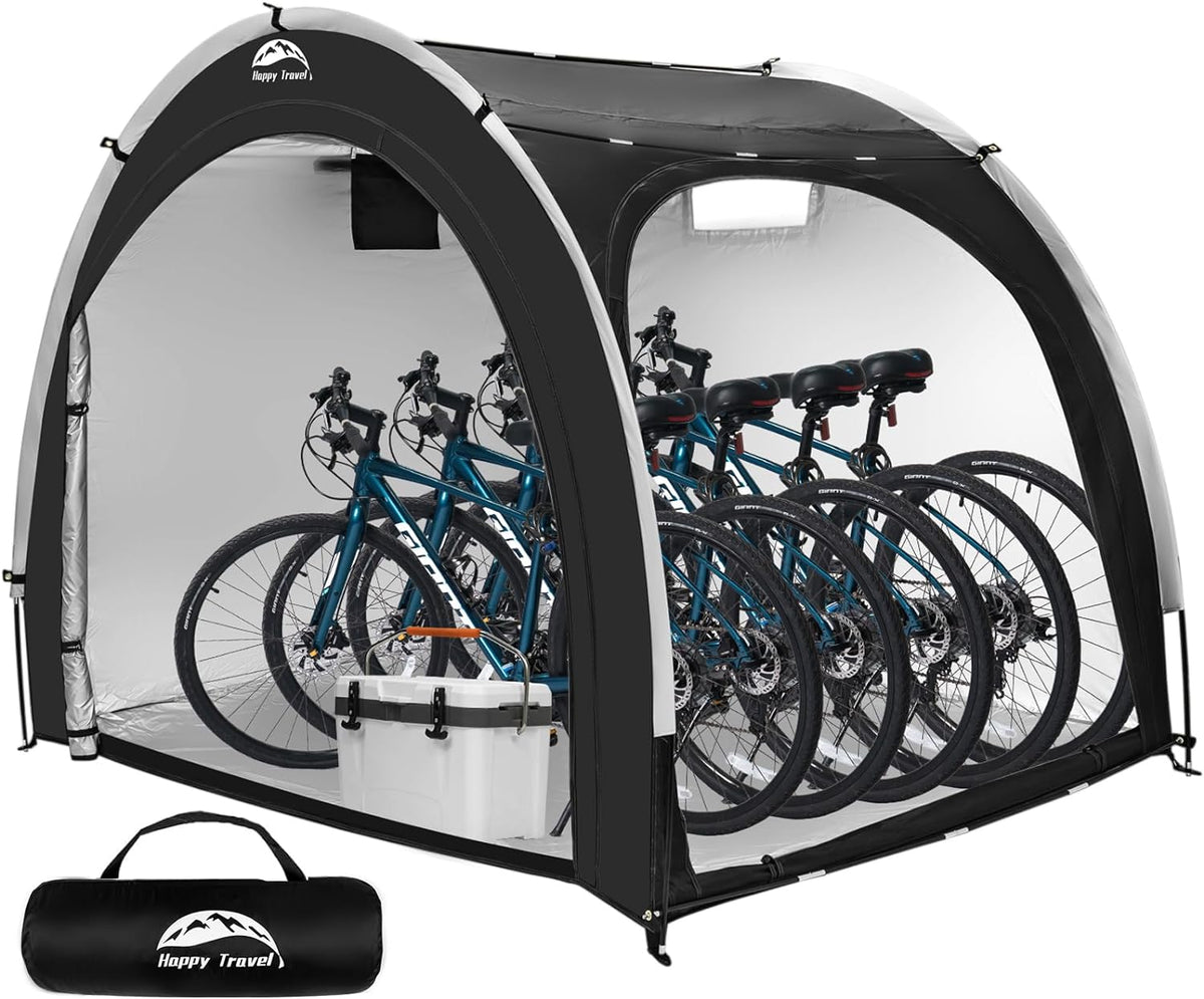 Happy Travel Bike Storage Shed Tent, Outdoor Portable Bicycle Storage Sheds
