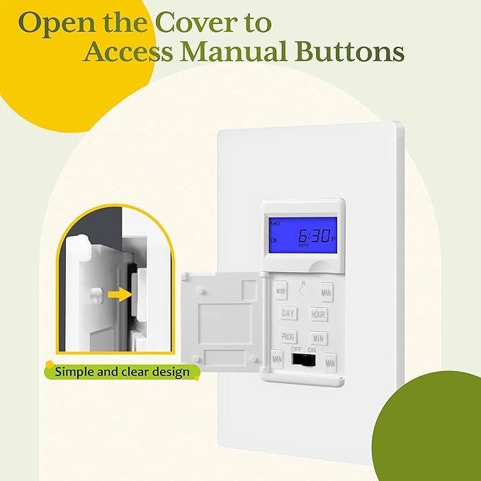 TG 7 Days Digital in-Wall Programmable Timer Switch (5 Pack)